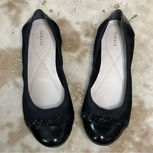 Alfani Black Textured Flats: